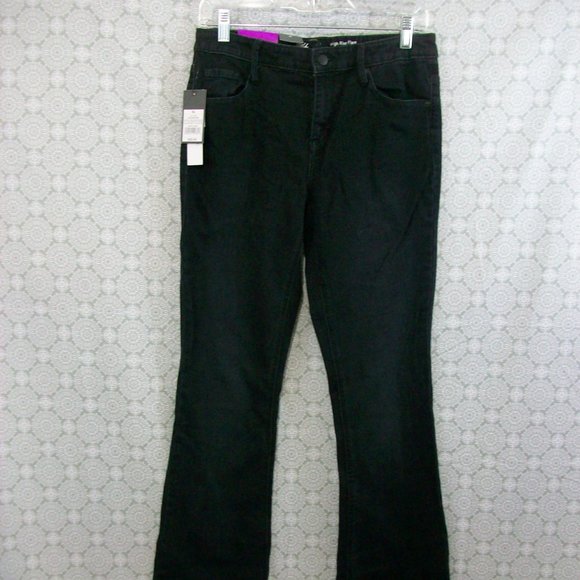 MOSSIMO Black Stretch High Rise Flare Jeans size 6L - Picture 1 of 7